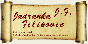 Jadranka Filipović vizit kartica